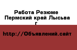 Работа Резюме. Пермский край,Лысьва г.